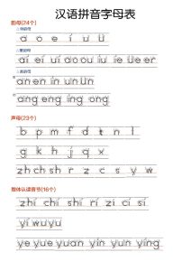 【汉语拼音字母表（含笔顺）】一年级上册语文