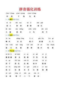 幼小衔接 拼音强化训练