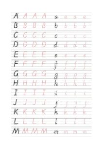 书写体26个字母