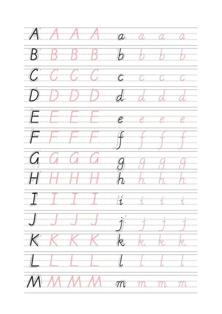 书写体26个字母